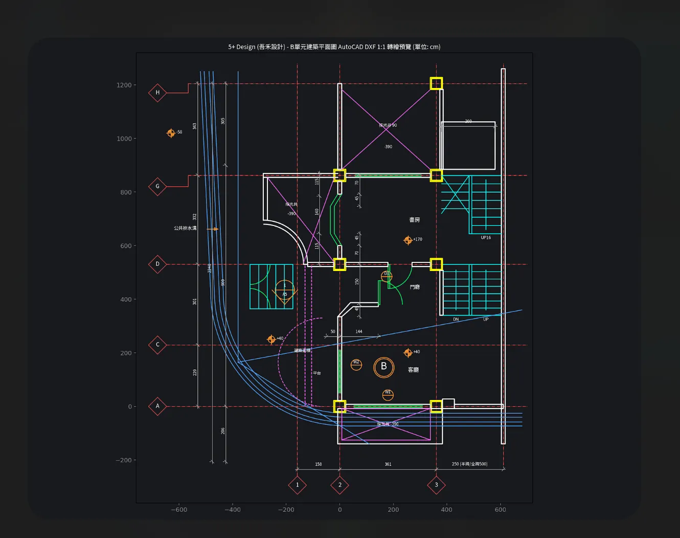 1:1 DXF 向量預覽與圖層分色